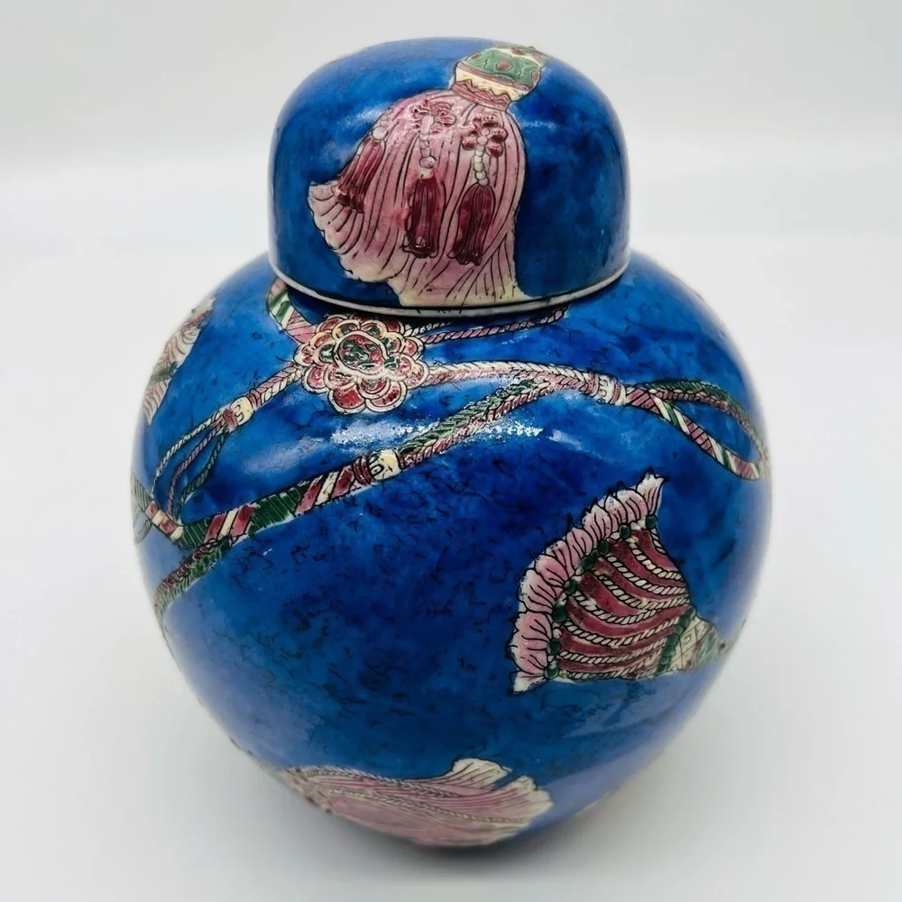 Cobalt Vintage Japanese ginger jar in excellent condition